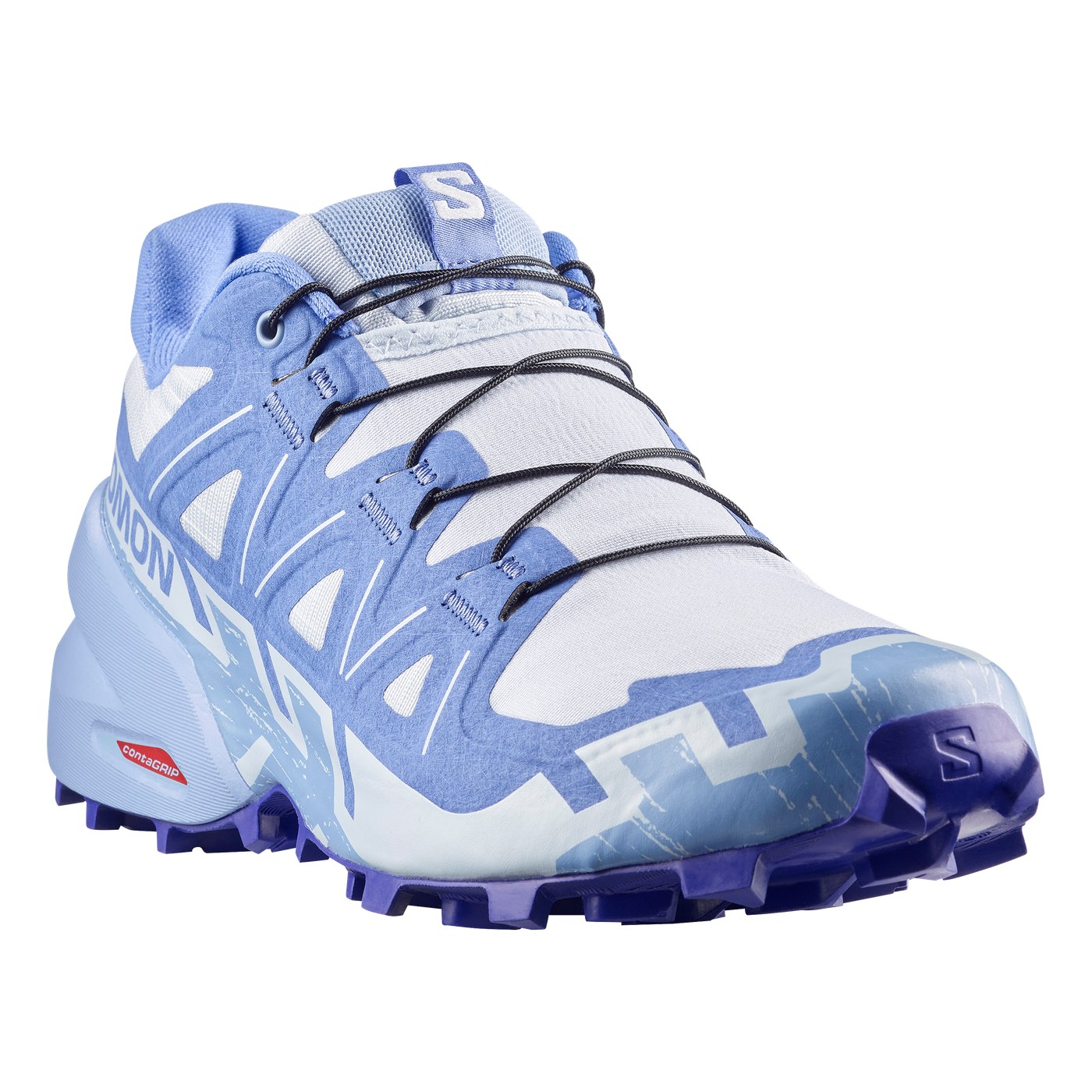 Salomon Speedcross 6 vue trois-quarts face, coloris bleu