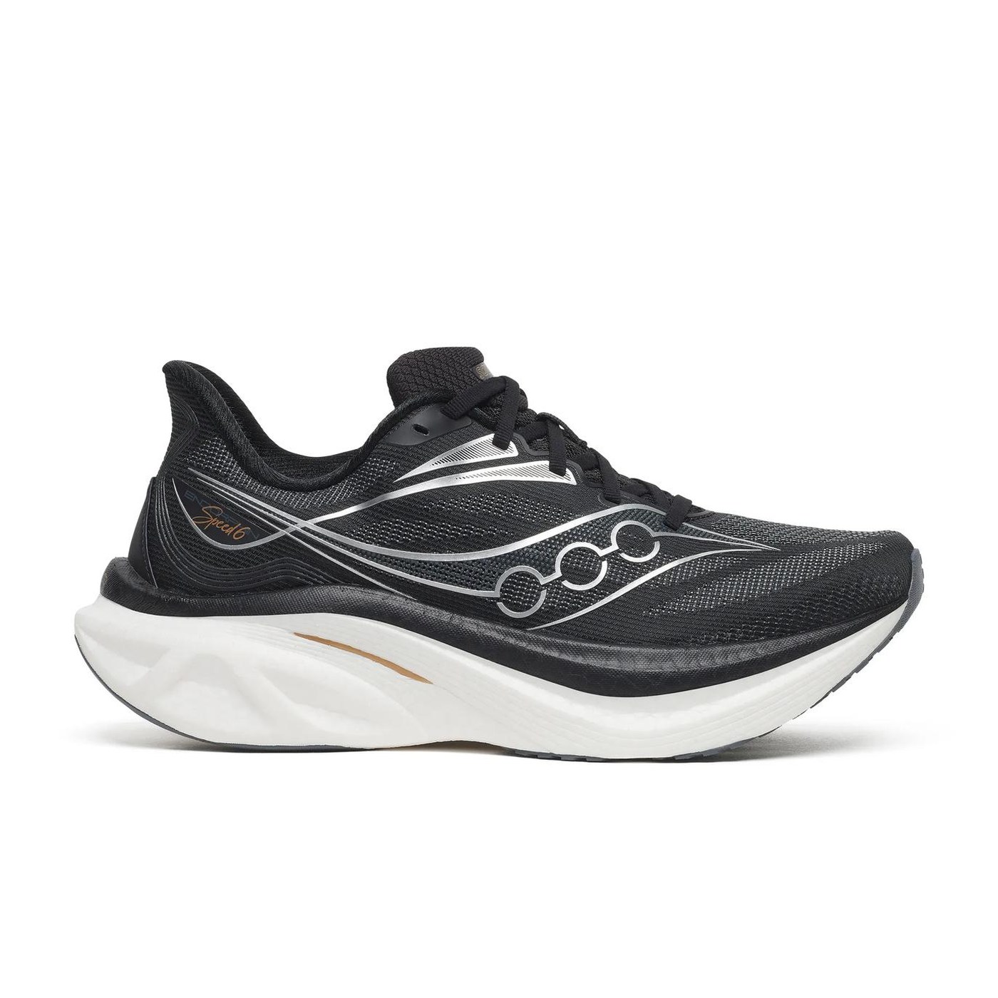 Saucony Endorphin Speed 6 right side profile, nylon plate and PWRRUN PBX foam