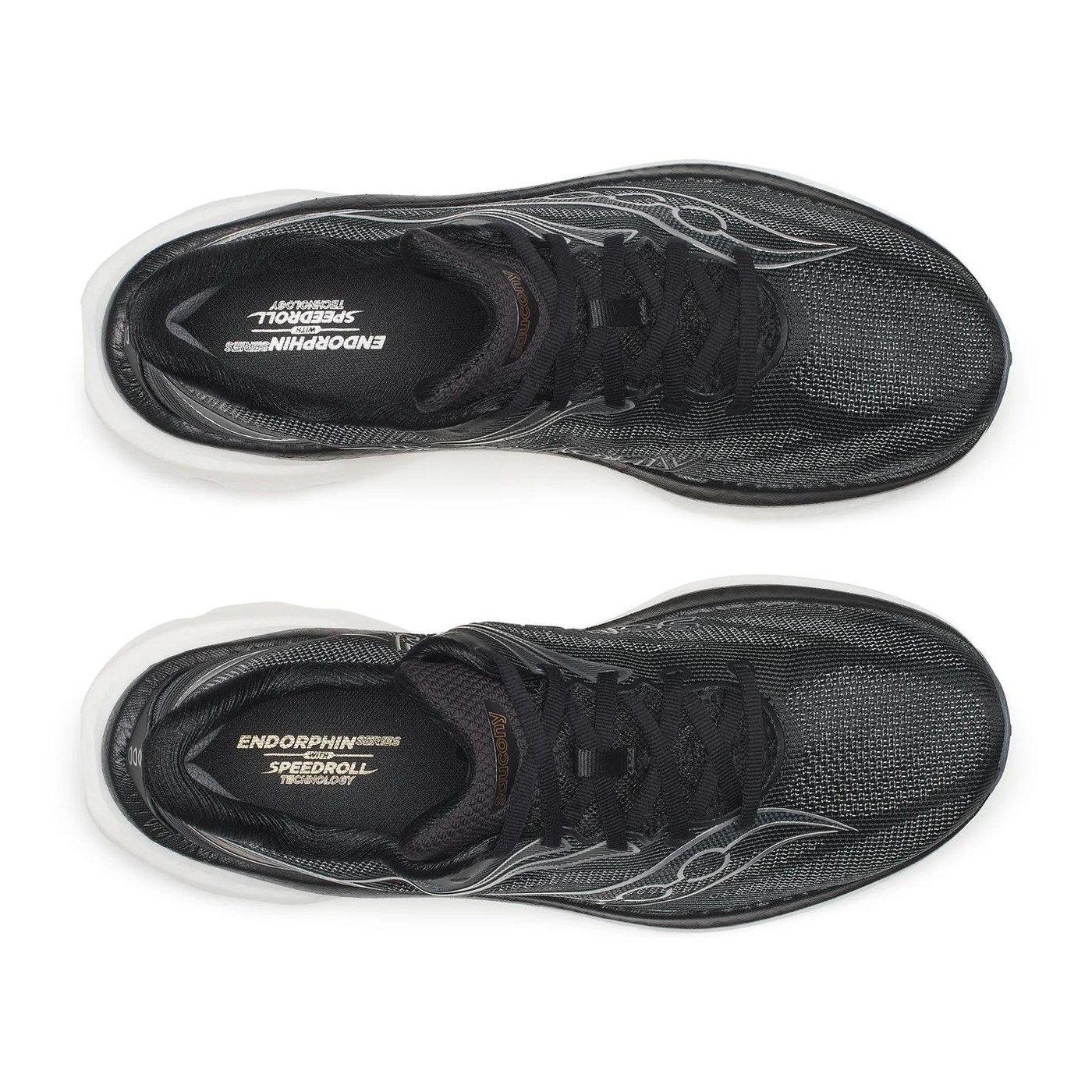 Saucony Endorphin Speed 6 top view, mesh upper and SpeedRoll plate