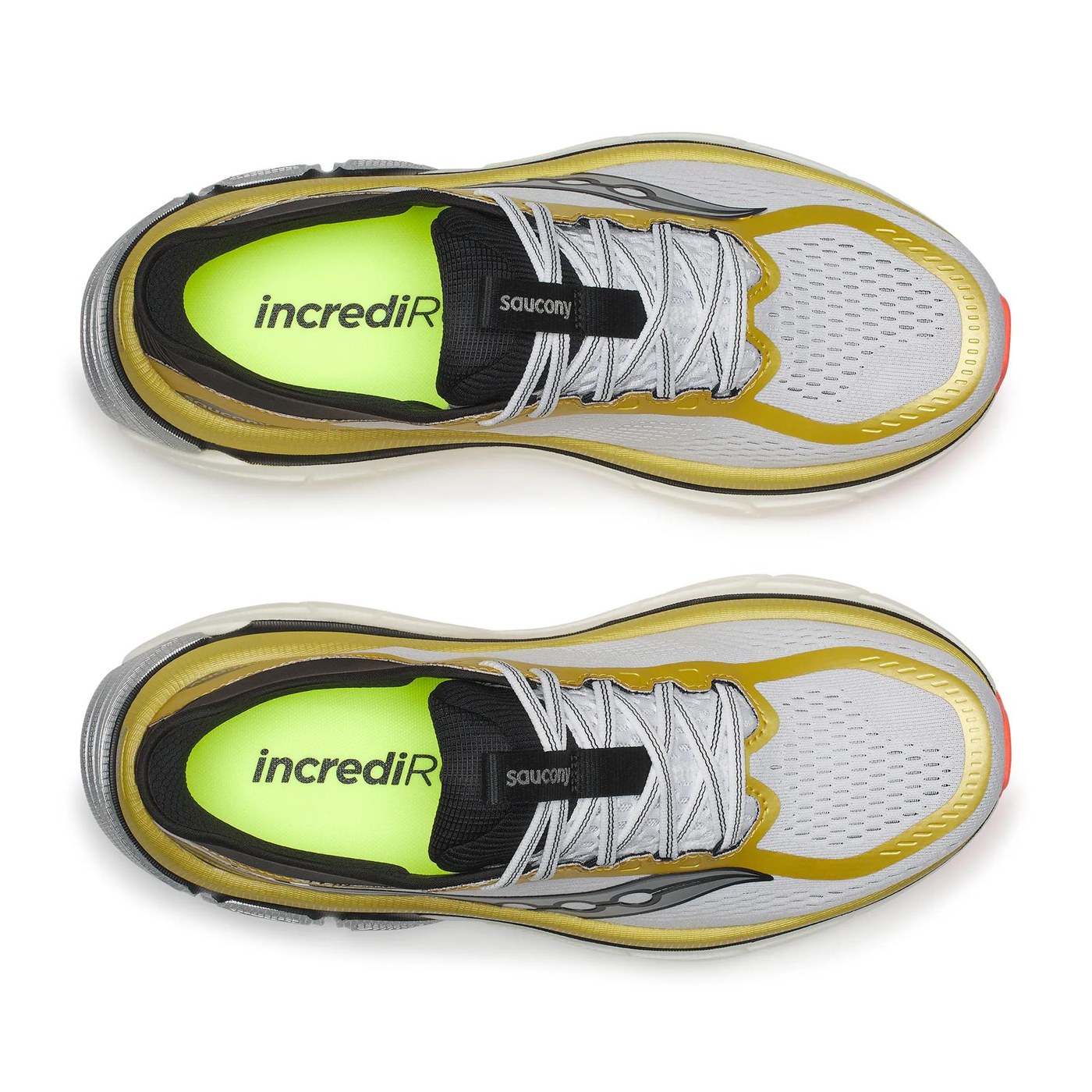 Saucony Paramount Max vue de dessus tige mesh et sockliner IncrediRUN
