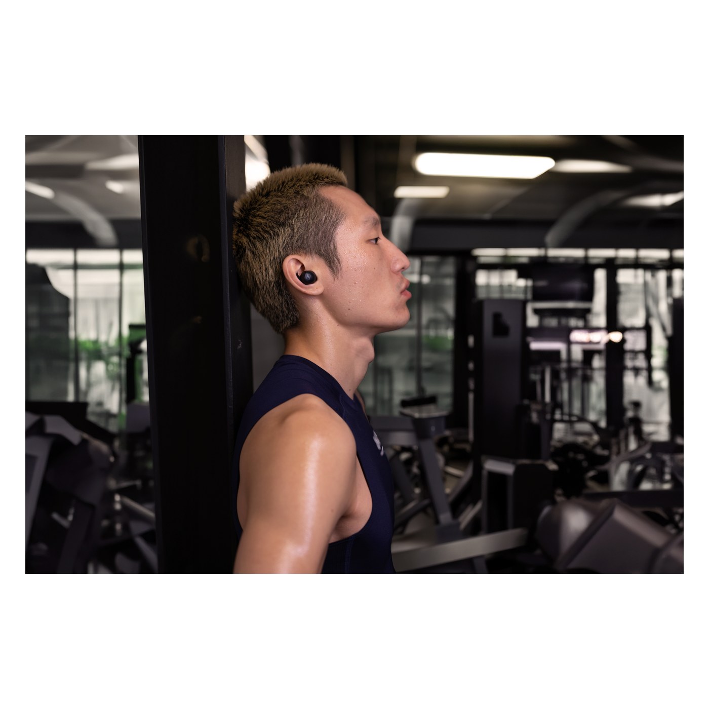 Sennheiser Momentum Sport porté en situation sportive
