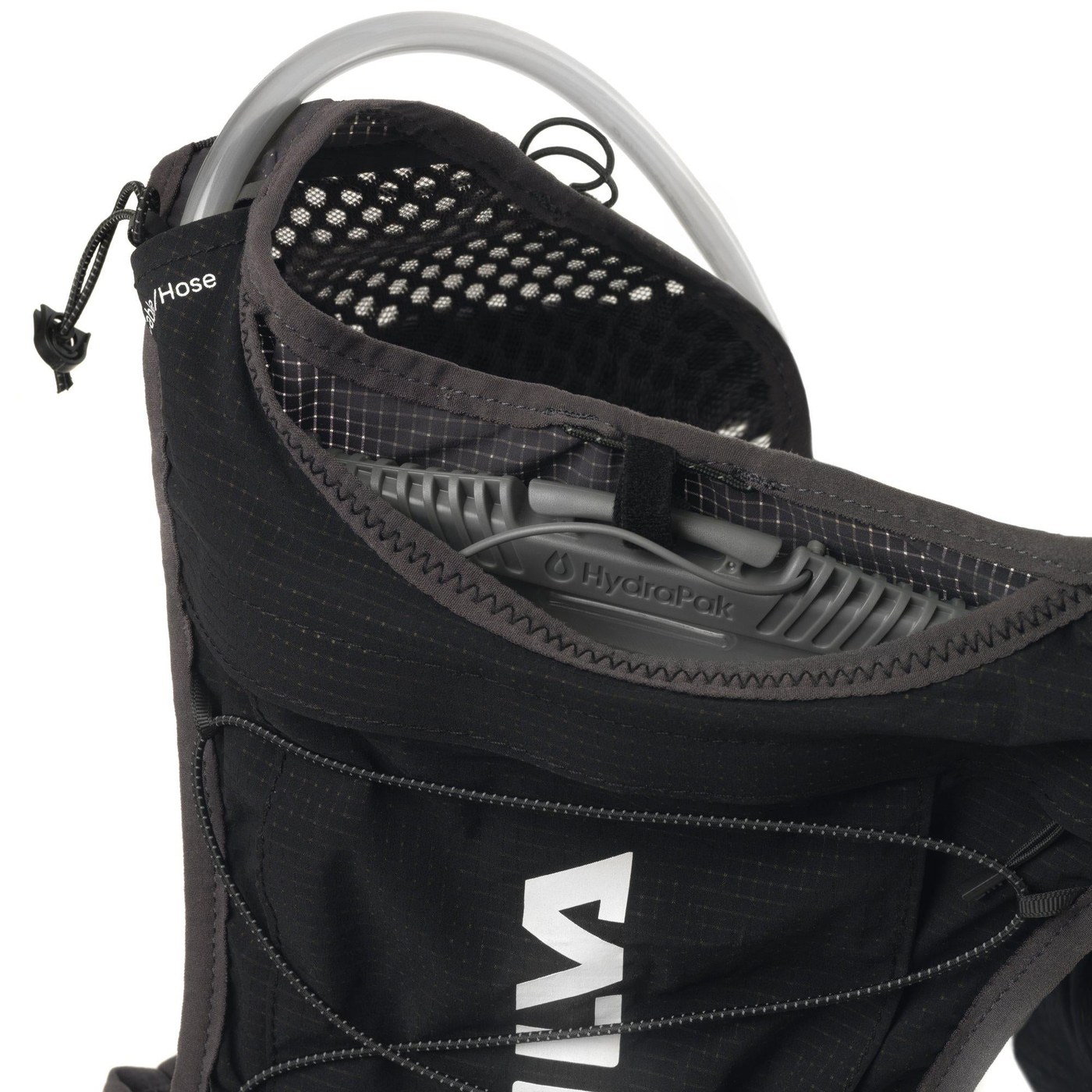 Détail du compartiment poche à eau HydraPak du Silva Strive 10 Vest