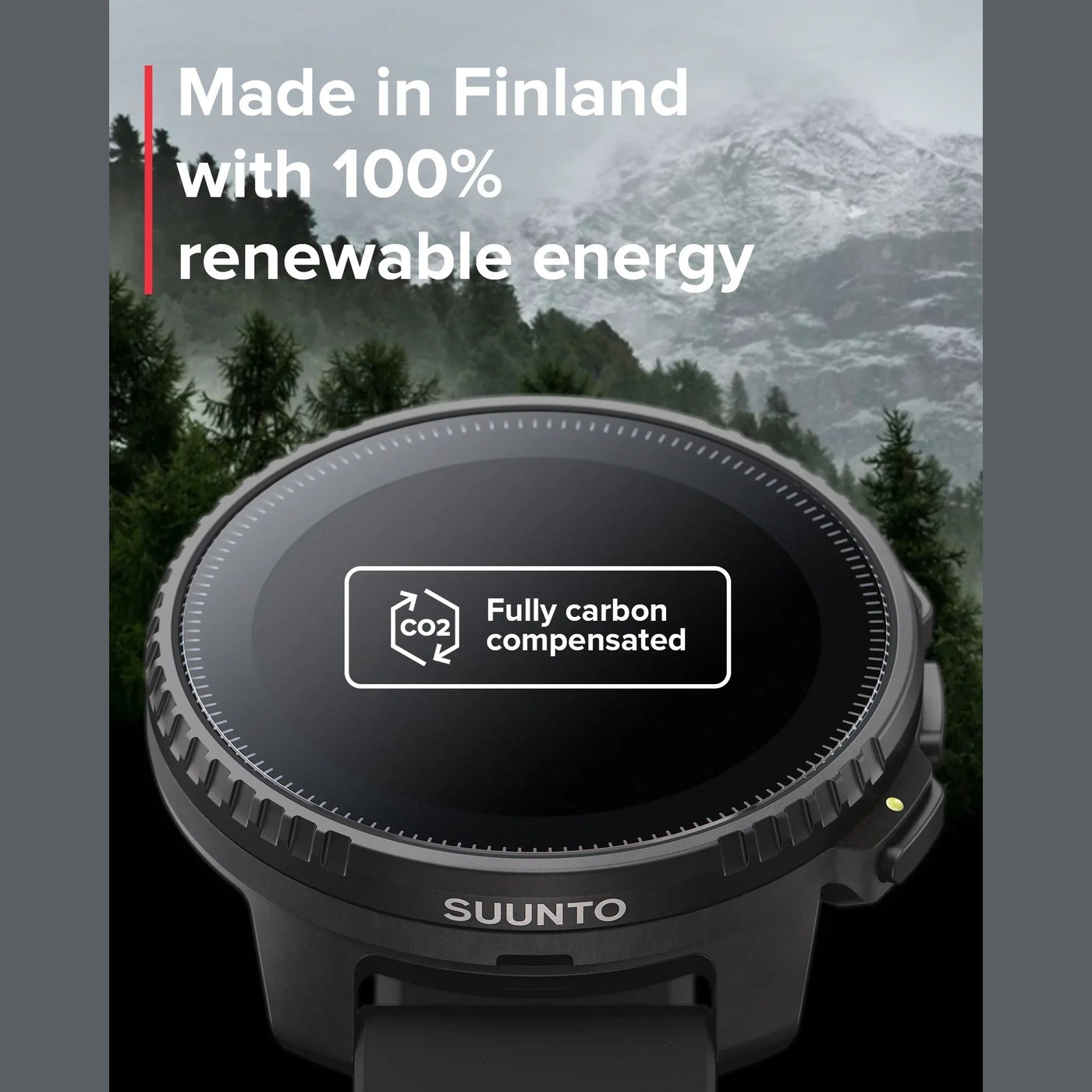 Vue arrière de la Suunto Vertical, capteur cardio et dos du boîtier