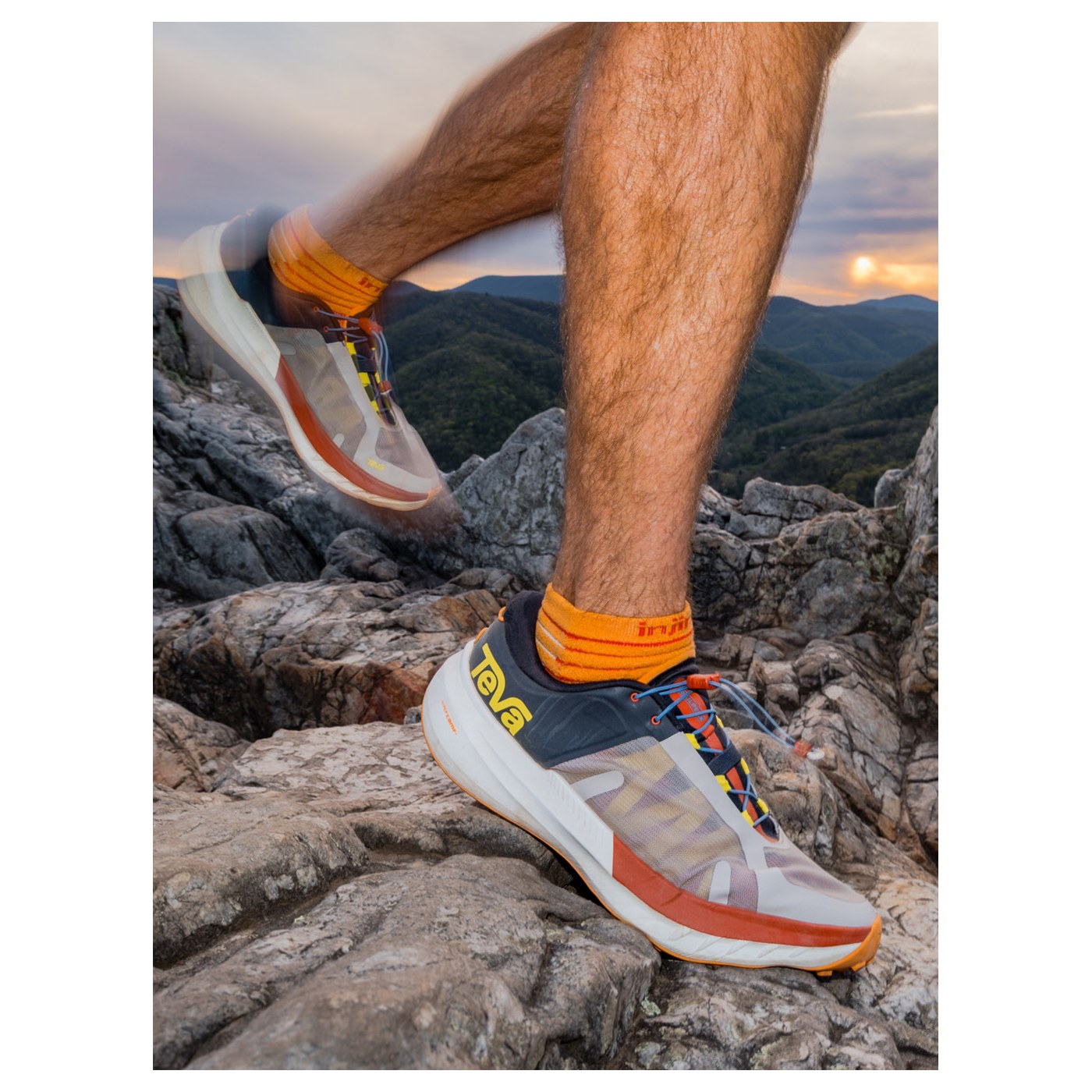 Détail de la tige et du laçage speedlace de la Teva Trailpeak